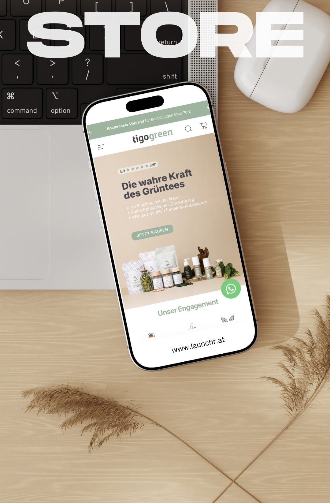 Shopify-Shop für tigogreen Nahrungsergänzungsmittel